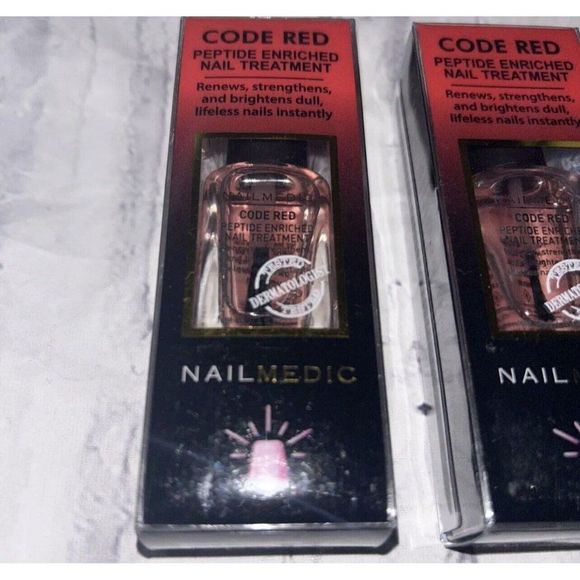 3 Pack, Pretty Woman NYC Nail Medic Code Red Peptide Enriched Nail Treatment - Picture 3 of 10